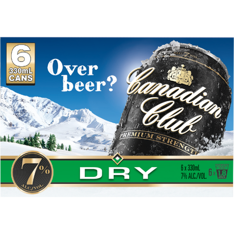 Canadian Club Dry 7% 6x330ml Cans