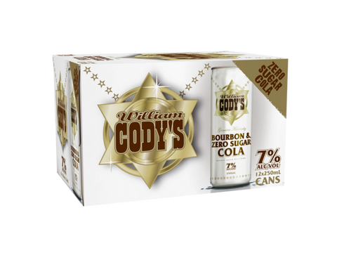 Cody Bourbon Zero 7% 12x250ml Cans