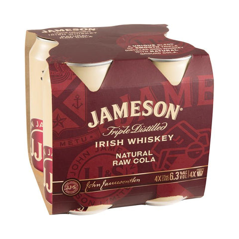 Jameson Natural Raw Cola 6.3% 4x375ml Cans
