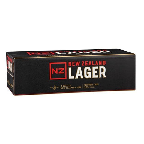 NZ LAGER 18PK 330ML CANS