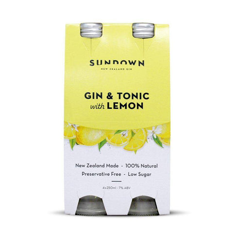 Sundown G&T Lemon 4x250ml btls