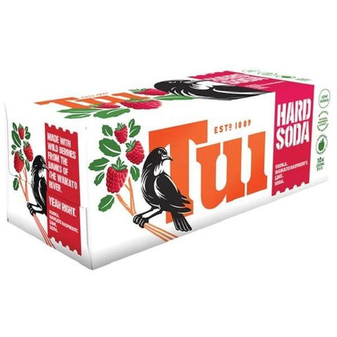Tui Hard Vodka Raspberry & Lime 10x330ml Cans