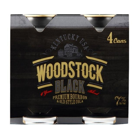 Woodstock Black 7% 4PK Cans